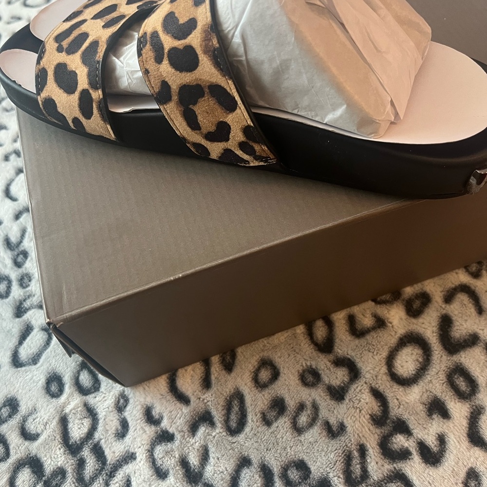 Franco Sarto Leopard Print Sandals